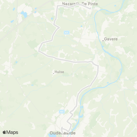 De Lijn Oudenaarde - Zingem - Ouwegem - Nazareth - Eke map