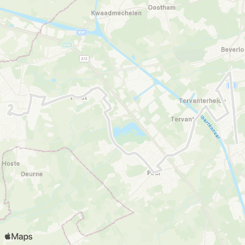 De Lijn Beringen - Tessenderlo map