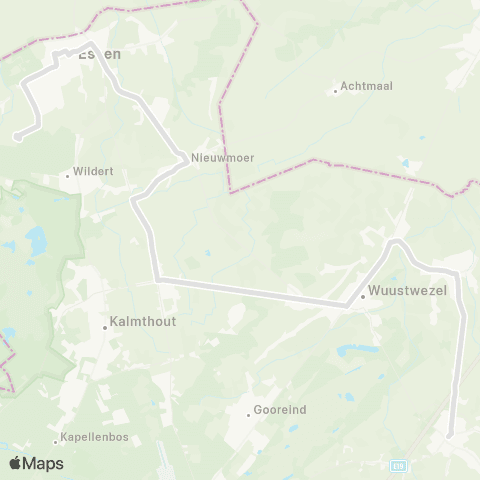 De Lijn Brecht - Wuustwezel - scholen Essen map
