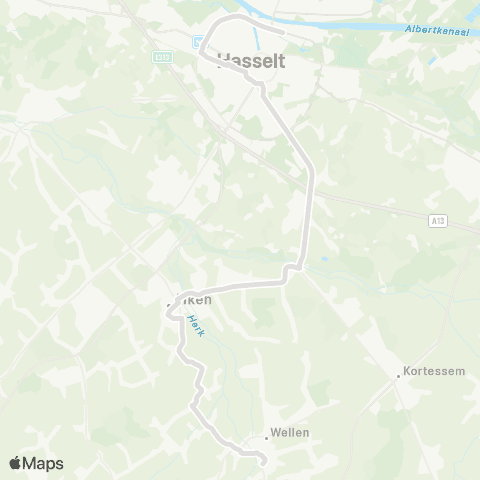 De Lijn Wellen - Hasselt map