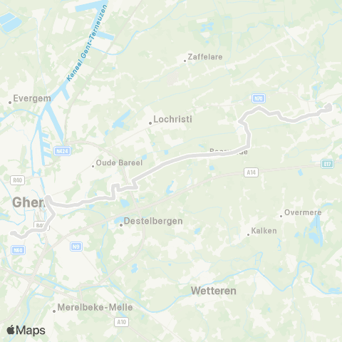De Lijn Gent Sint-Pieters - Destelbergen - Beervelde - Lokeren map