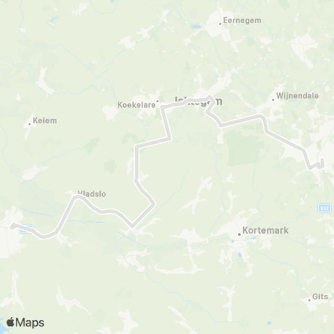 De Lijn Diksmuide - Vladslo - Koekelare - Torhout map