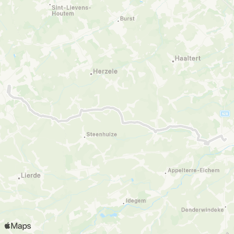 De Lijn Zottegem - Sint-Antelinks - Aspelare - Ninove map