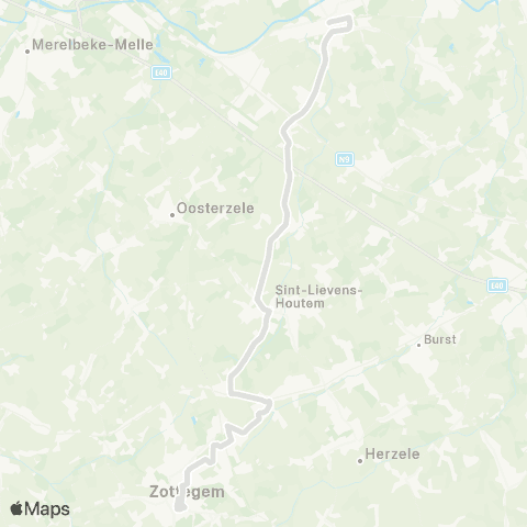 De Lijn Wetteren - Bavegem - Sint-Lievens-Houtem - Zottegem map