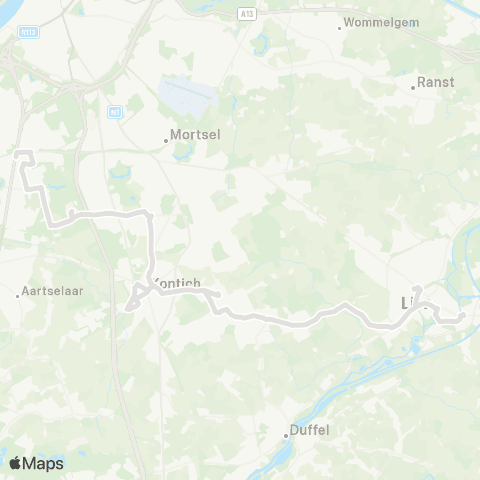 De Lijn Lier - Kontich scholen - Wilrijk map
