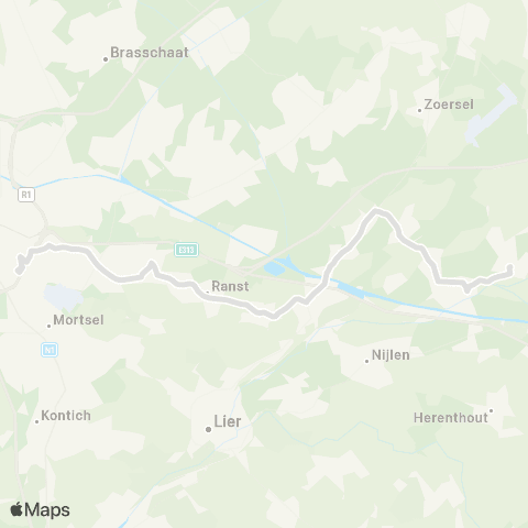 De Lijn Berchem - Broechem - Vorselaar Van Roey map