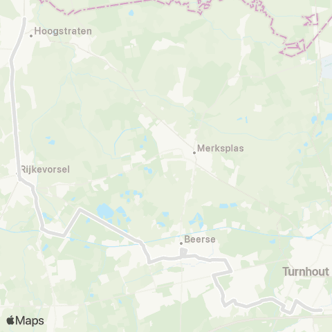 De Lijn Turnhout industrie - Vosselaar - Hoogstraten map