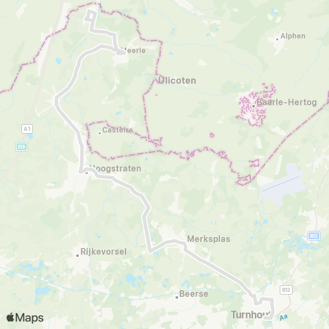 De Lijn Handelsschool - Turnhout - Hoogstraten - Meersel-Dreef map