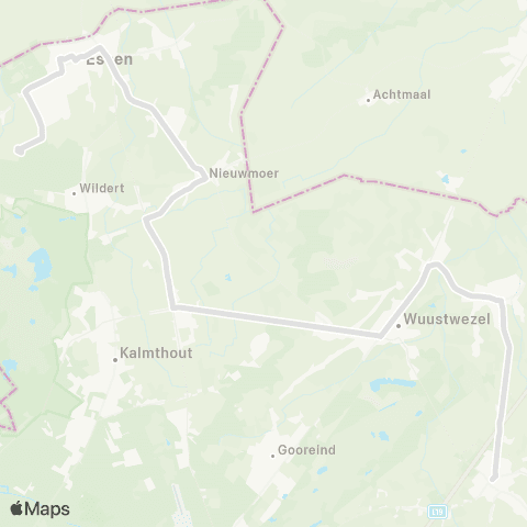 De Lijn Brecht - Wuustwezel - scholen Essen map