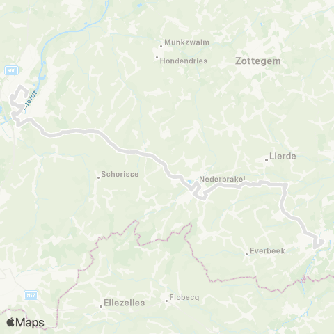 De Lijn Geraardsbergen - Lierde - Brakel - Oudenaarde map