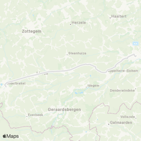 De Lijn Brakel - Lierde - Ophasselt - Voorde - Ninove map