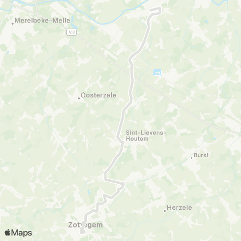 De Lijn Wetteren - Bavegem - Sint-Lievens-Houtem - Zottegem map