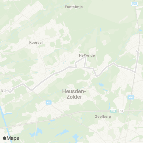 De Lijn Eversel - Houthalen-Helchteren map