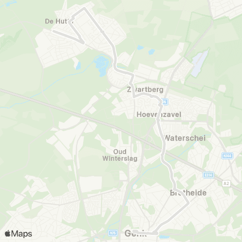 De Lijn Houthalen - Genk map