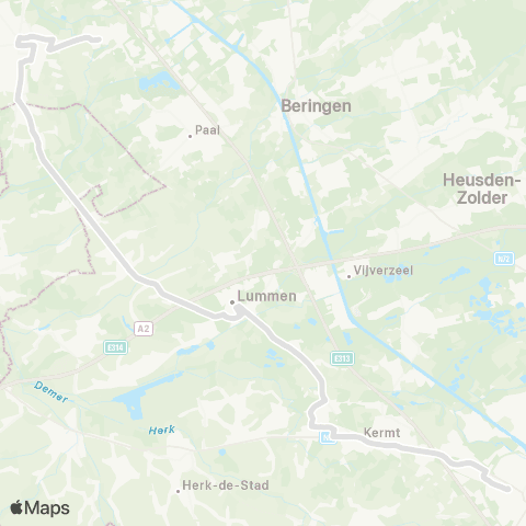 De Lijn Hulst - Hasselt map