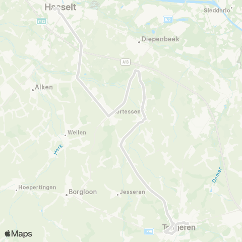 De Lijn Hasselt - Tongeren map