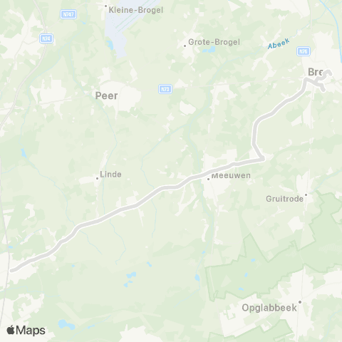 De Lijn Helchteren - Bree map