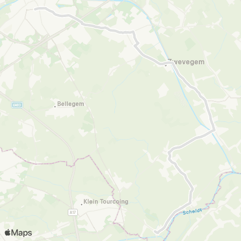 De Lijn Kortrijk - Zwevegem - Heestert - Sint-Denijs - Spiere map