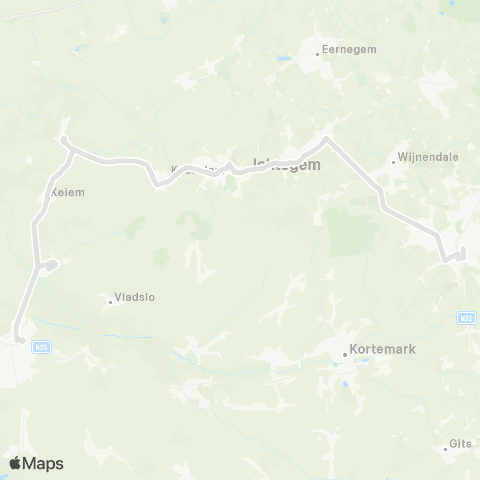 De Lijn Diksmuide - Leke - Koekelare - Torhout map