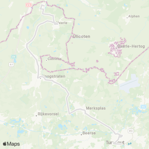 De Lijn Handelsschool - Turnhout - Hoogstraten - Meersel-Dreef map