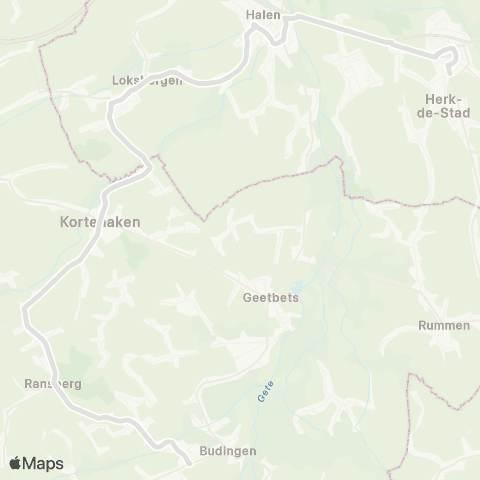 De Lijn Budingen - Kortenaken - Halen - Herk-De-Stad map