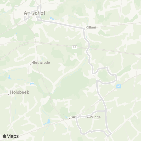 De Lijn Tielt-Winge - Rillaar - Aarschot map
