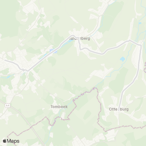 De Lijn Ottenburg - St-Agatha-Rode - Huldenberg - Overijse map