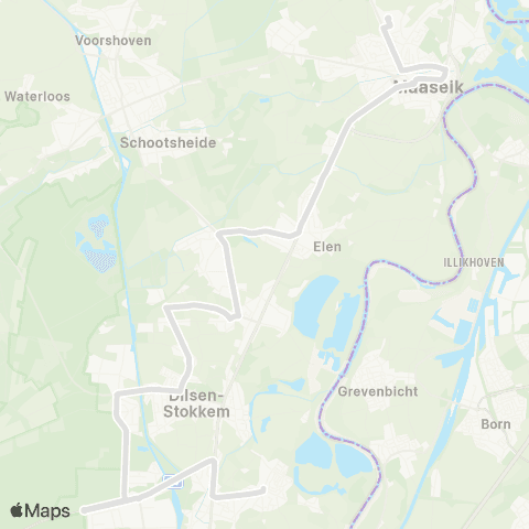 De Lijn Stokkem - Maaseik map