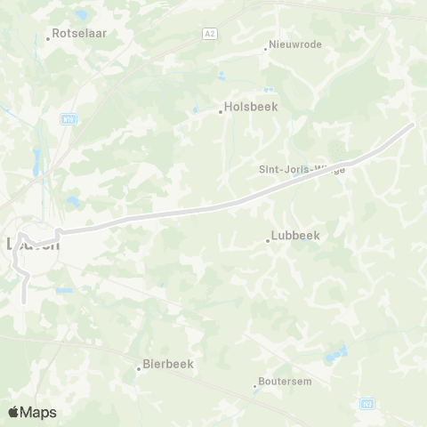 De Lijn Tielt-Winge - Leuven - Heverlee map