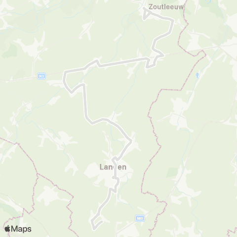 De Lijn Waasmont - Zoutleeuw map