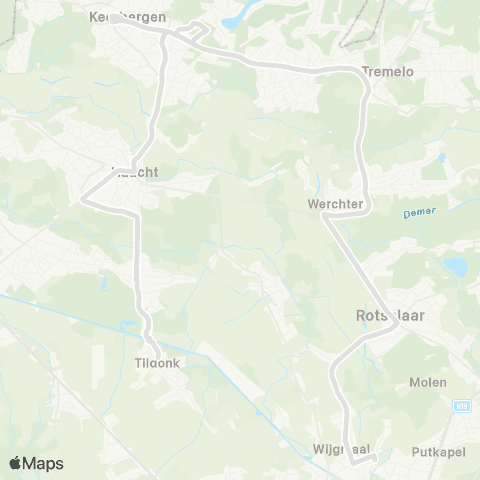 De Lijn Wijgmaal - Keerbergen - Haacht map