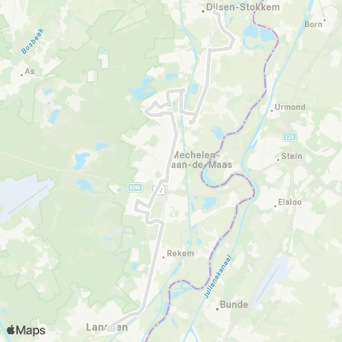 De Lijn Lanaken - Maaseik map