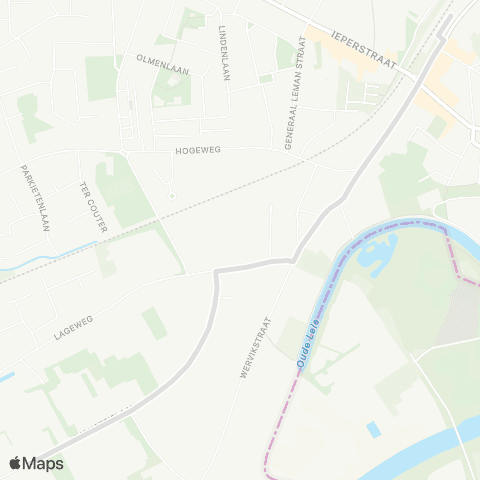 De Lijn Menen Industrielaan - Menen Station map