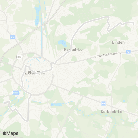 De Lijn Linden - Kessel-Lo - Leuven - Heverlee map