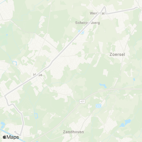 De Lijn Oelegem - scholen Malle map
