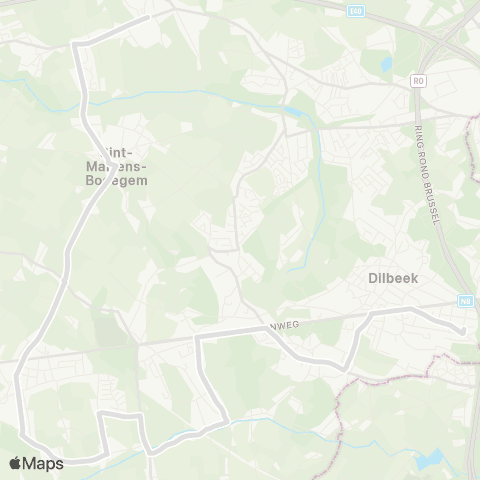 De Lijn Sint-Ulriks-Kapelle - Schepdaal - Dilbeek RC map