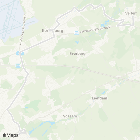 De Lijn Veltem - Erps-Kwerps - Kortenberg - Tervuren map