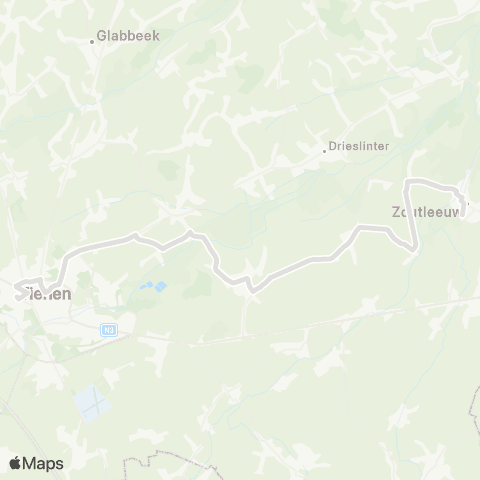 De Lijn Tienen - Wommersom - Zoutleeuw map