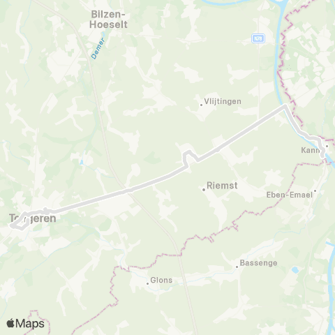 De Lijn Kanne - Tongeren map