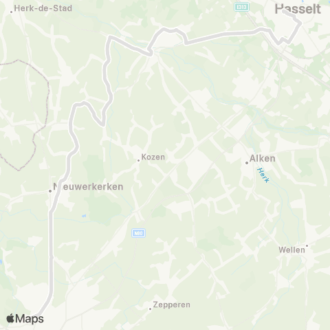 De Lijn Hasselt - Sint-Truiden map