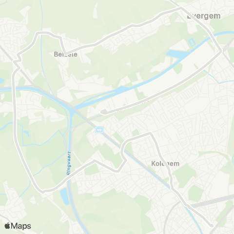 De Lijn Gent Rabot - Vinderhoute - Belzele - Evergem map