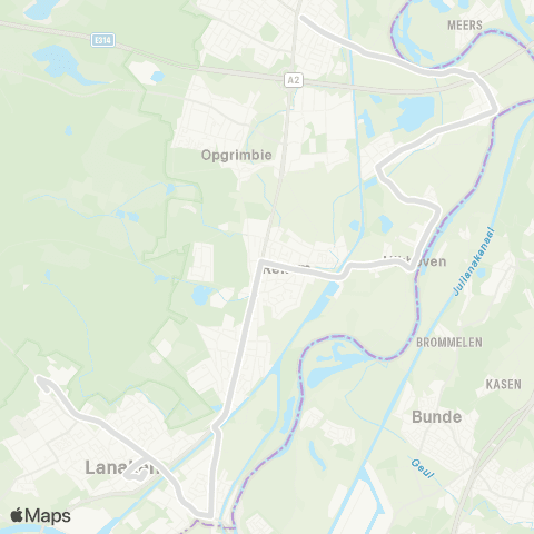 De Lijn Maasmechelen - Lanaken map