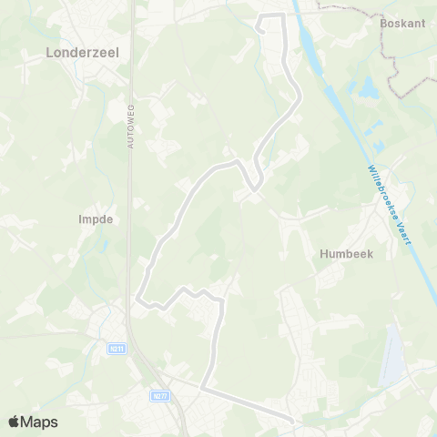 De Lijn Grimbergen - Eversem - Kapelle-op-den-Bos map