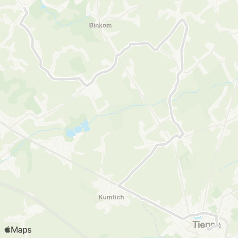 De Lijn Lubbeek - Tienen map