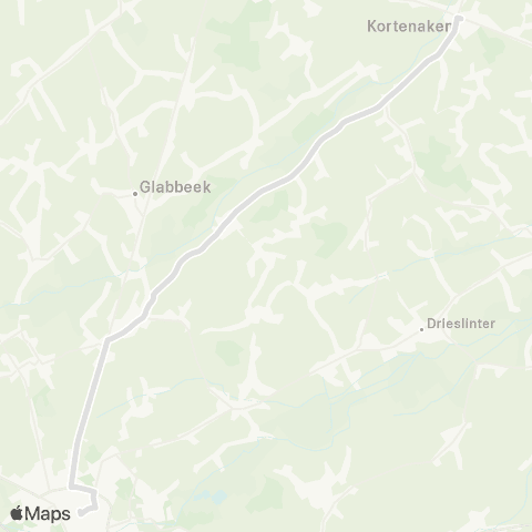 De Lijn Kortenaken - Tienen map