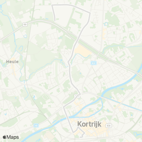 De Lijn Kortrijk - Industriezone map