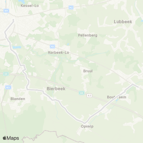 De Lijn Leuven - Haasrode - Bierbeek - Boutersem map