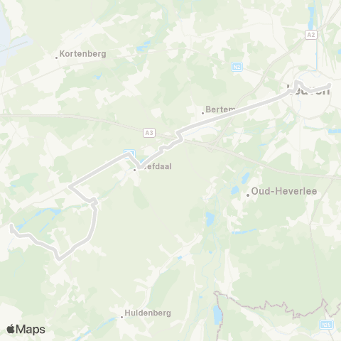 De Lijn Tervuren - Duisburg - Leuven map