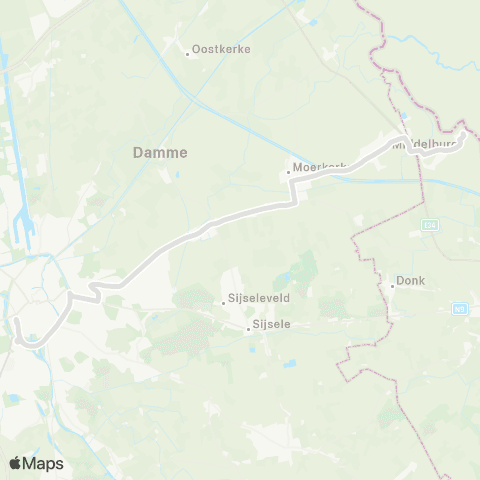 De Lijn Brugge - Sint-Kruis - Moerkerke - Middelburg map