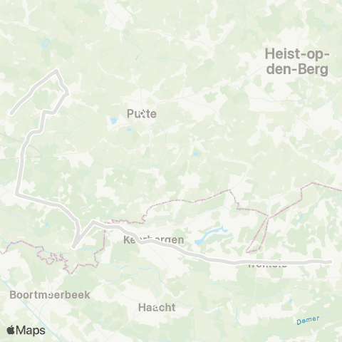 De Lijn Baal - Keerbergen - Bonheiden - Sint-Ursula - Hagelstein map